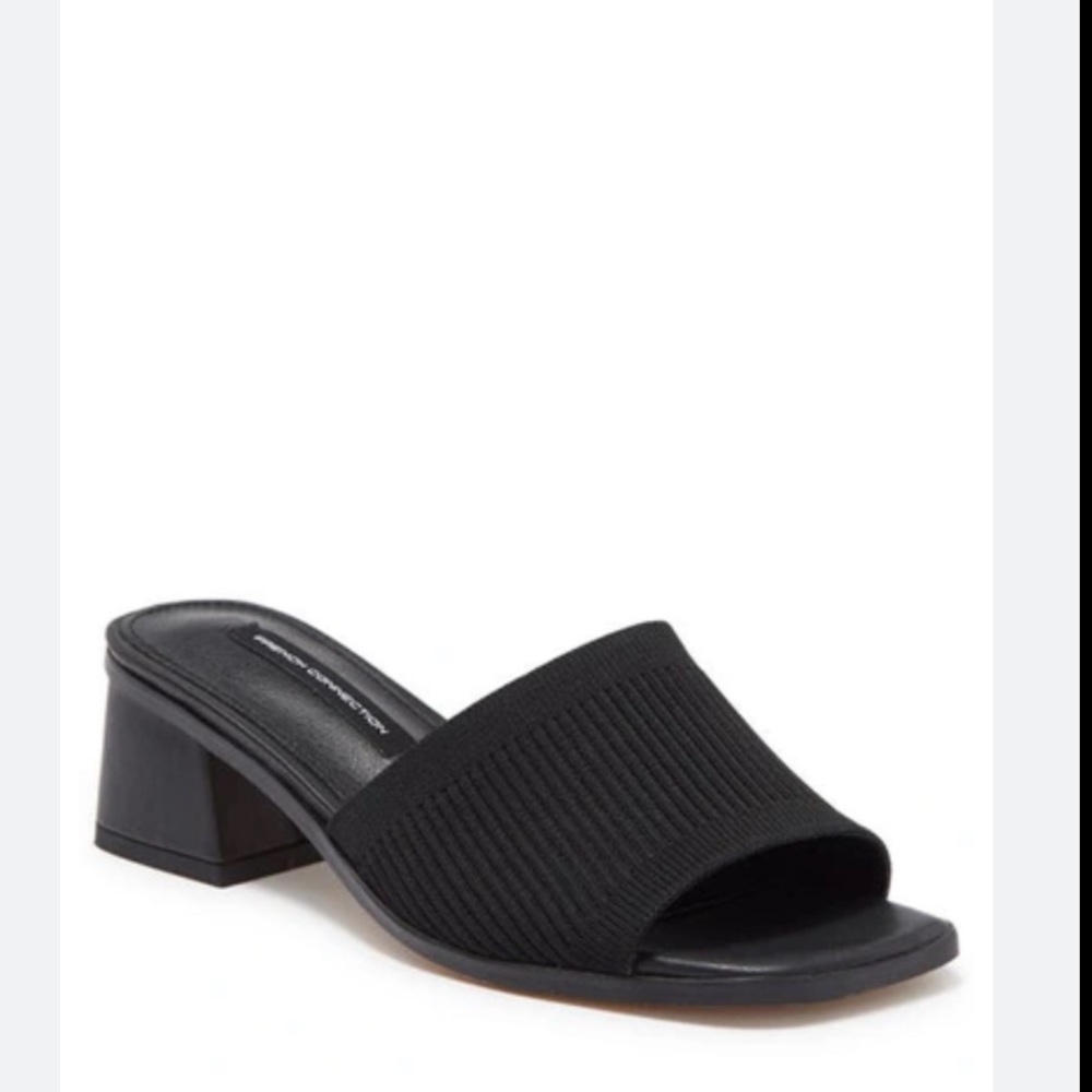 Knit Block Slide Heel